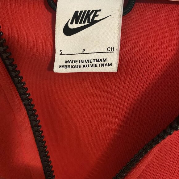Nike Tech Fleece Full Zip-up (Red) - Picture 3 of 3